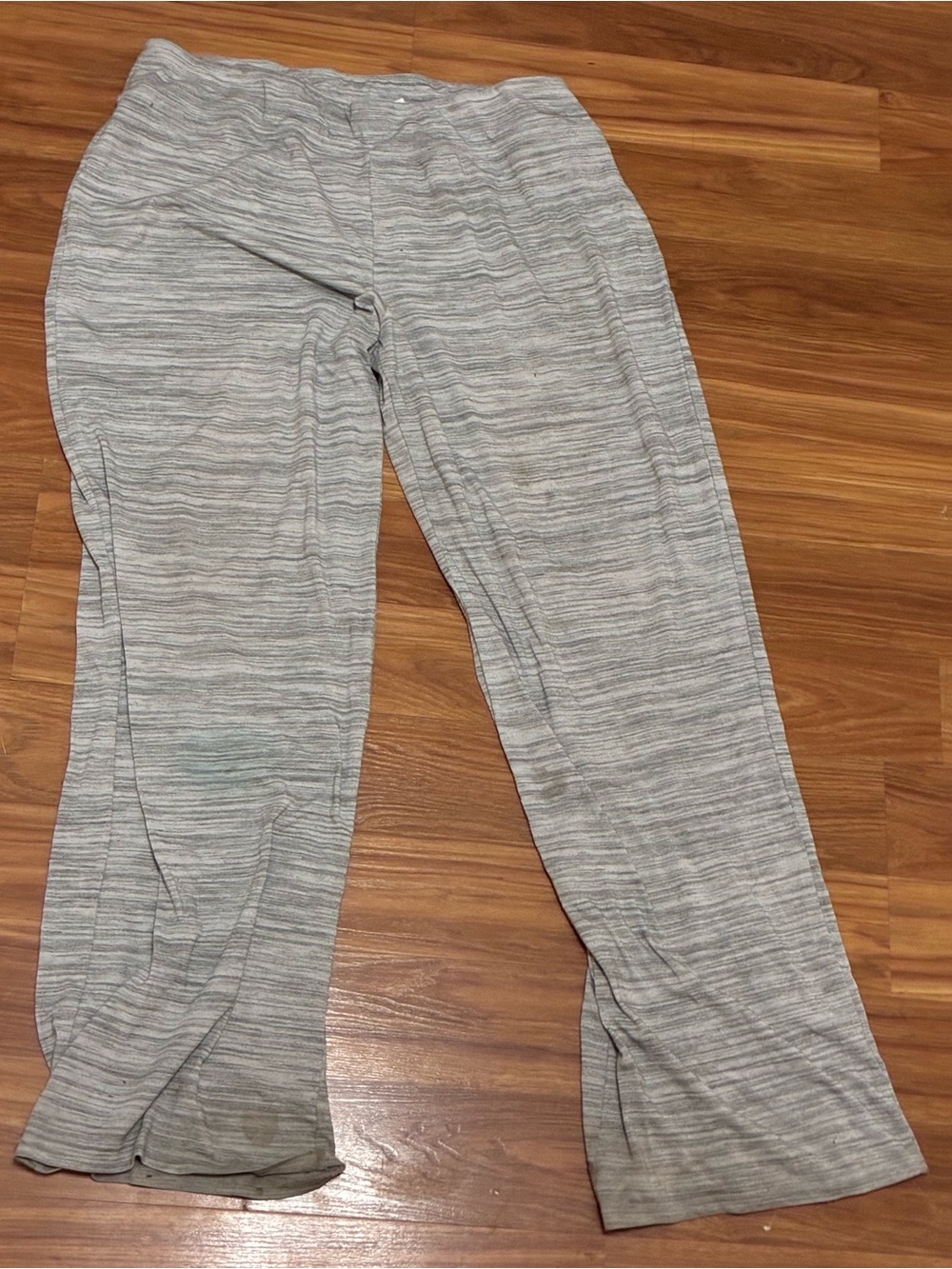 Women's Gray Striped Lounge Pants